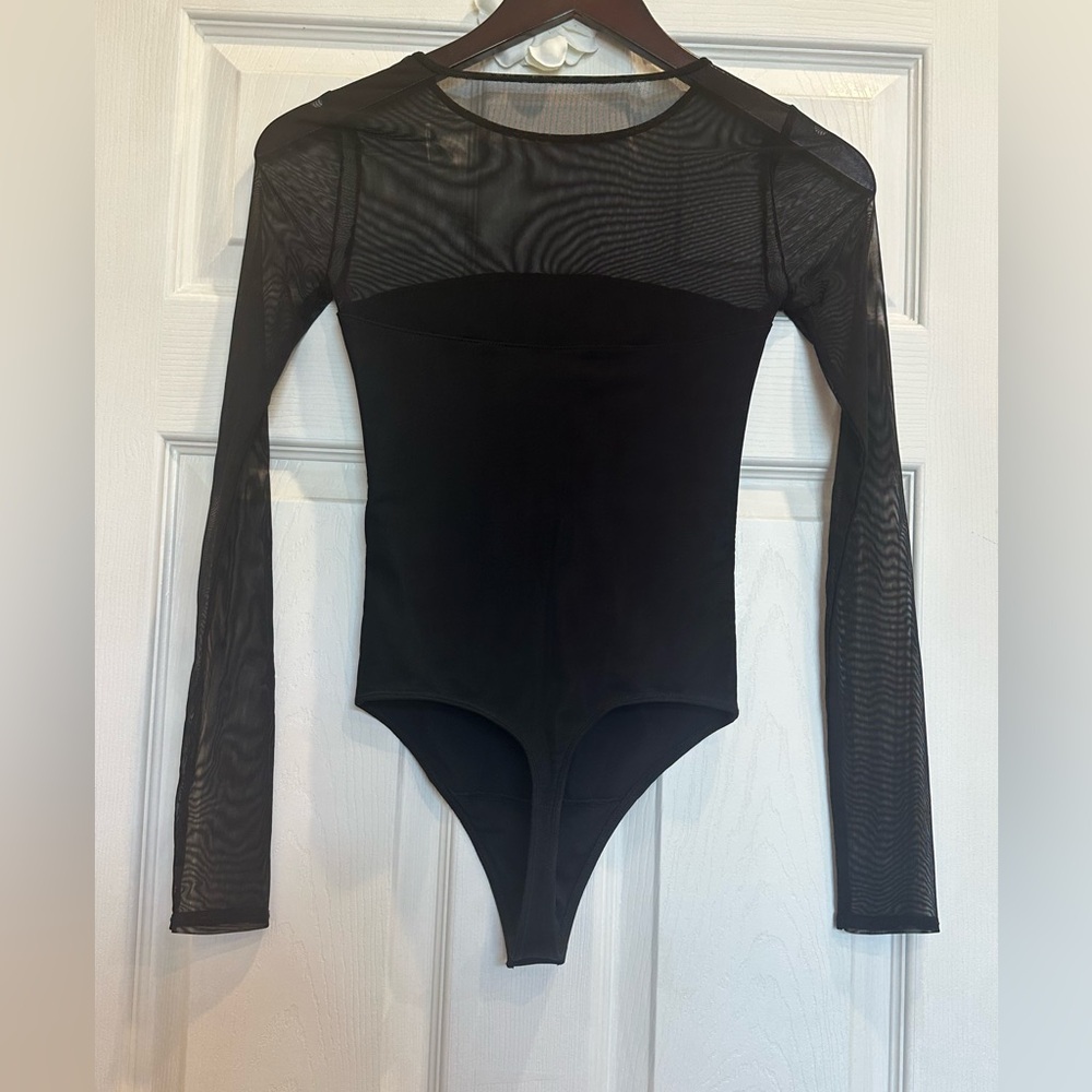 Abercrombie & Fitch, Black Sheer Sleeve Bodysuit - Picture 6 of 8
